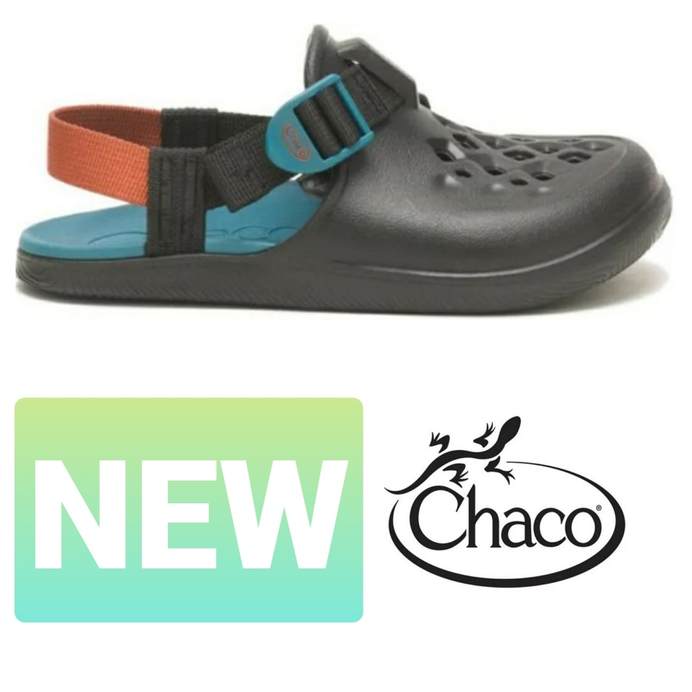 Chaco Kids Black and Orange Sandals